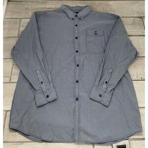 Rocawear Mens Dress Shirt Plus Size 5XLB Long Sleeve Button Up Blue